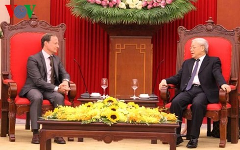 Party leader meets outgoing Belgian Ambassador - ảnh 1